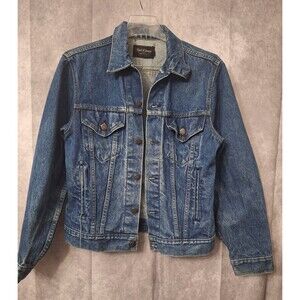 Vintage Reed St. James Denim Trucker Jacket Men's M Faded Grunge 90s Made In USA